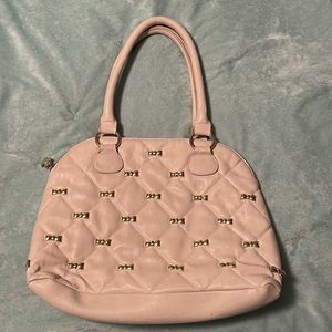 GUC Betsey Johnson cream colored Purse with gold bow accents